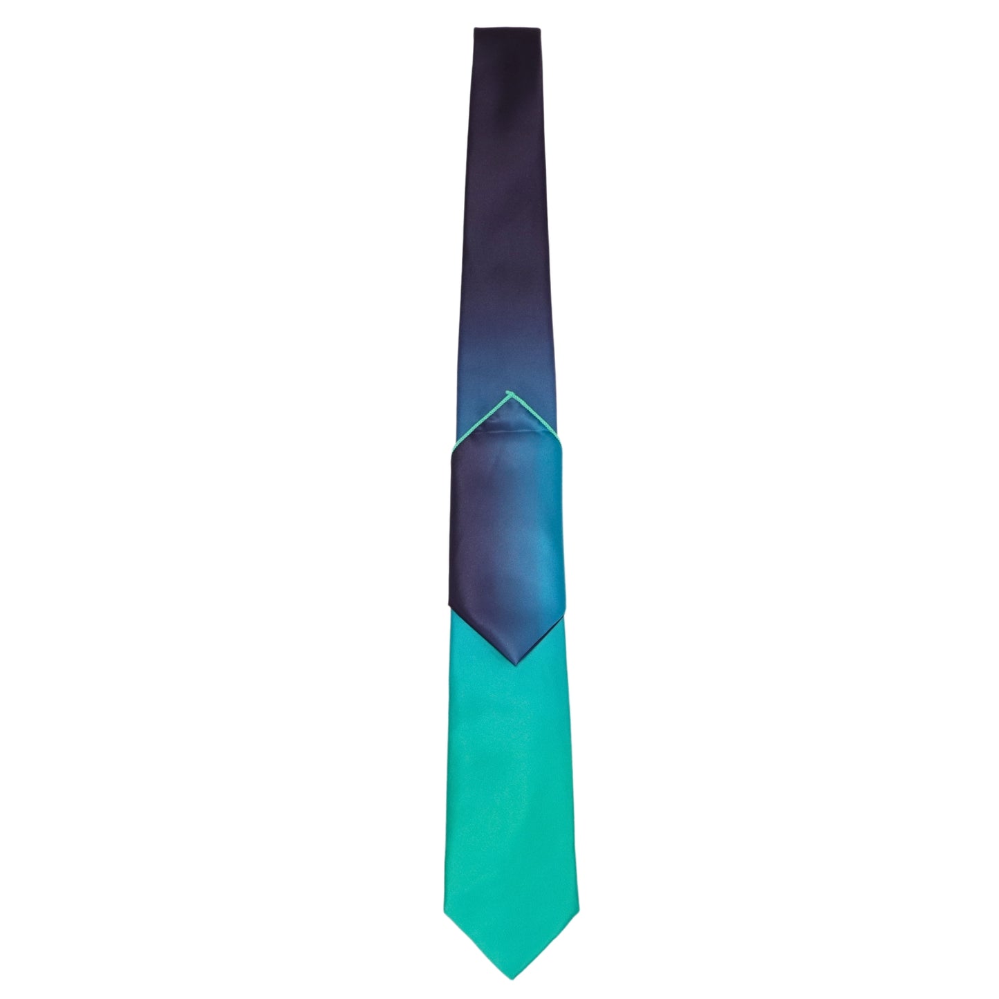 Turquoise To Dark Purple Faded Tie