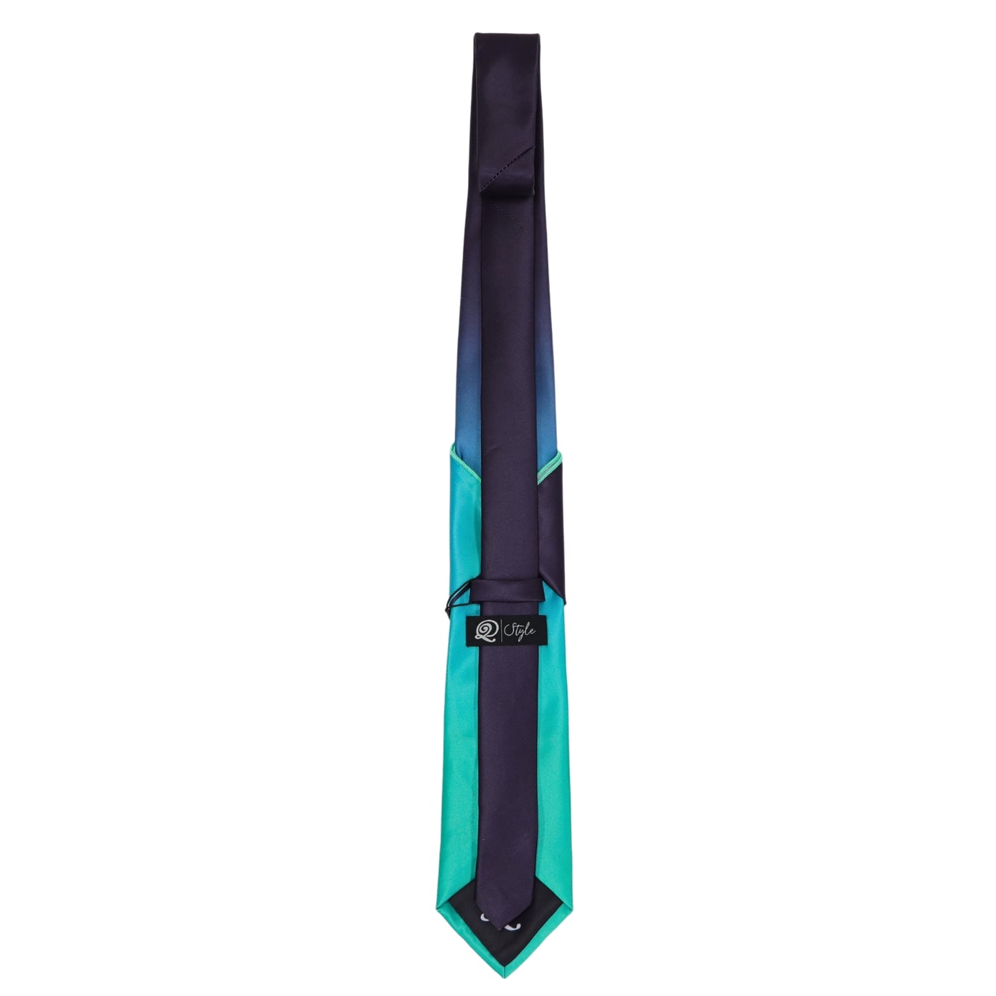 Turquoise To Dark Purple Faded Tie