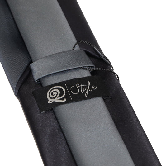 Black To Charcoal Gray Faded Tie