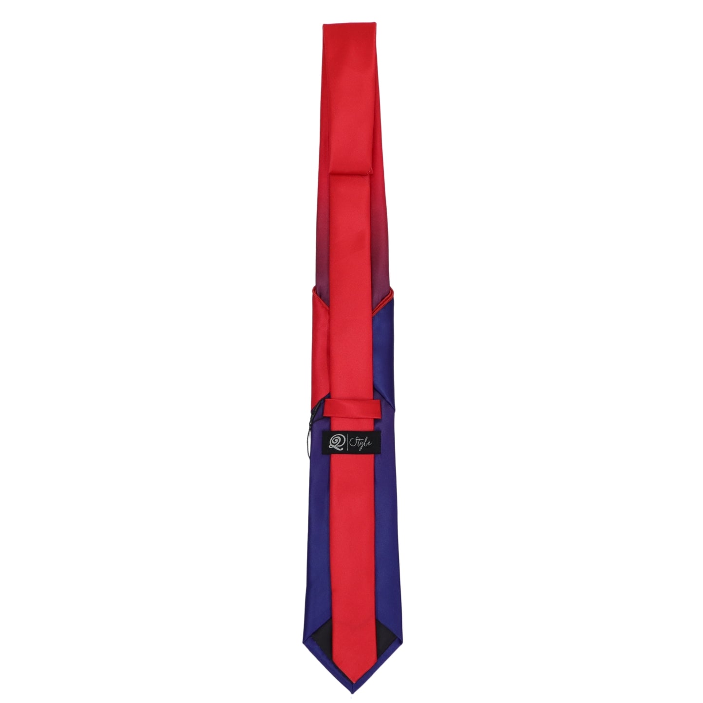 Royal Blue To Red Faded Tie