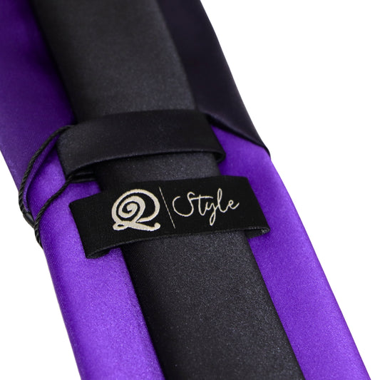 Purple To Charcoal Grey Faded Tie