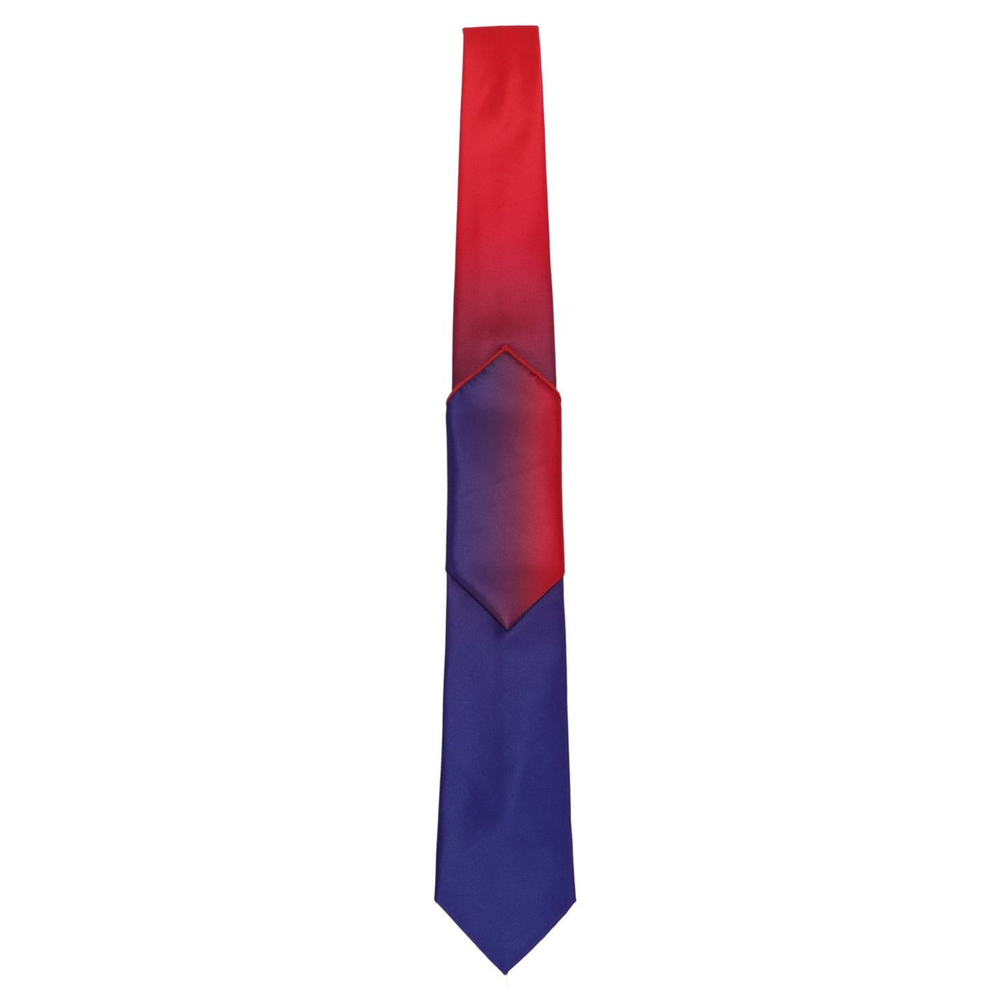 Royal Blue To Red Faded Tie