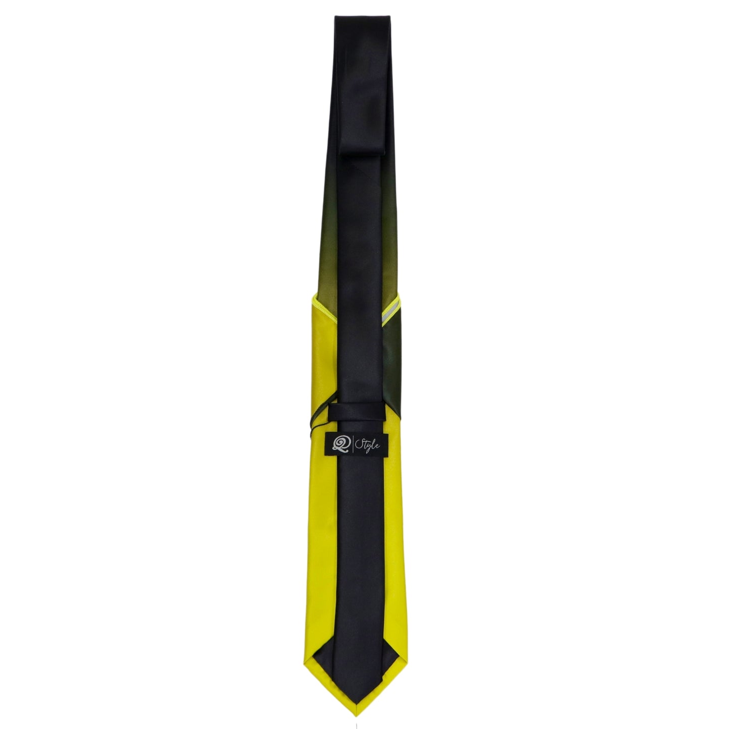 Yellow To Charcoal Grey Faded Tie