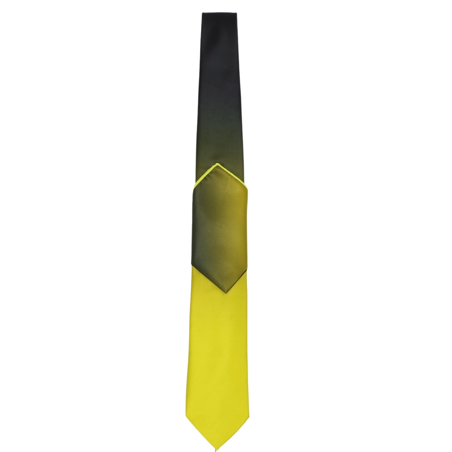 Yellow To Charcoal Grey Faded Tie