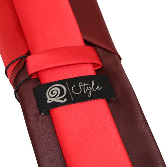 Burgundy To Red Faded Tie