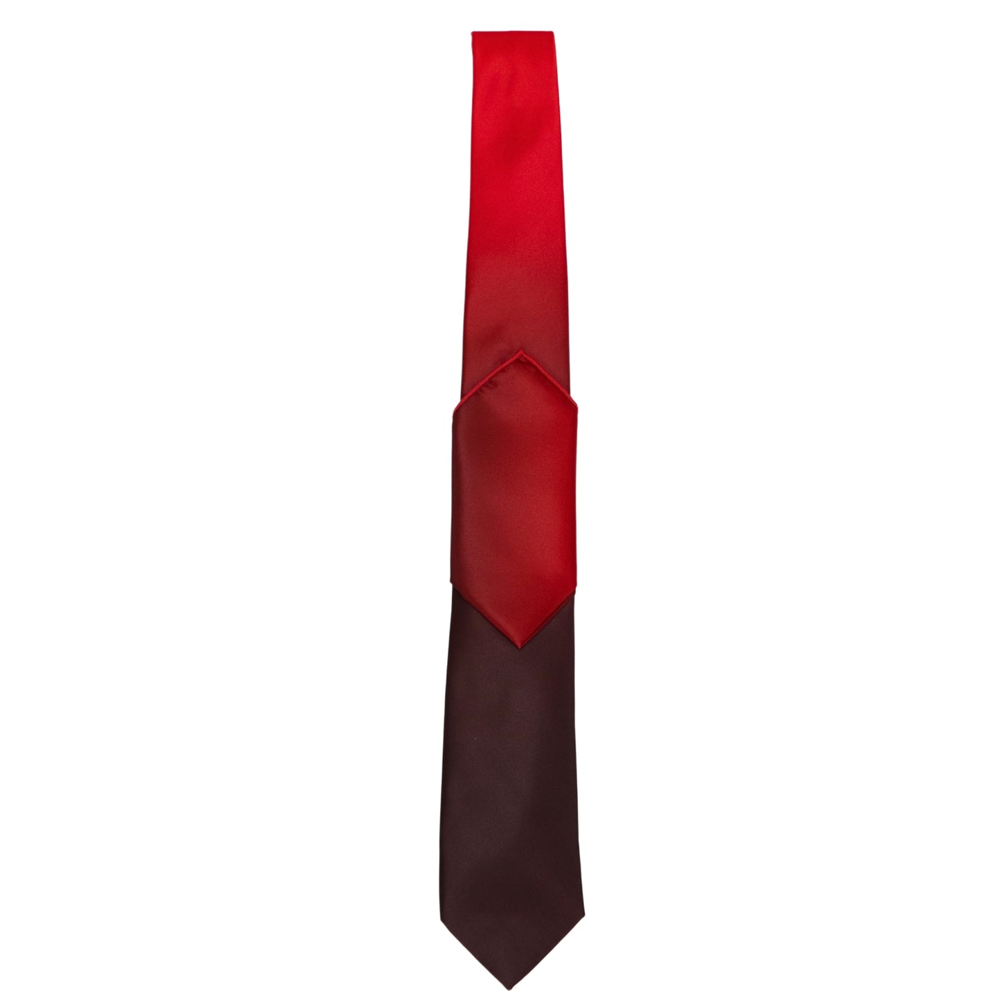 Burgundy To Red Faded Tie